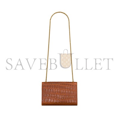 YSL NEW KATE SMALL IN CROCODILE EMBOSSED LEATHER 8515042US0W2547 (20*13*5cm)